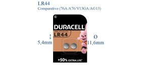 LR44 B2 ALKALINE 1.5V DURACELL (AG13-V13GA-A76)