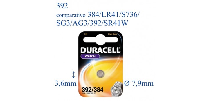 392/384 B1 ossido argento 1.5v DURACELL