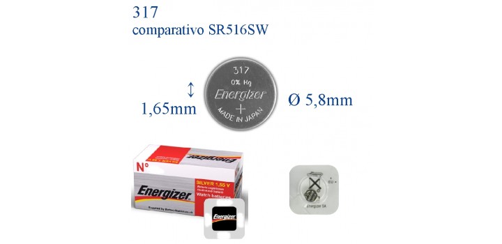 317 ossido argento 1.55v ENERGIZER