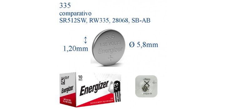 335 ossido argento 1.55v ENERGIZER OFFERTA
