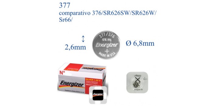 377/376 ossido argento 1.55v ENERGIZER