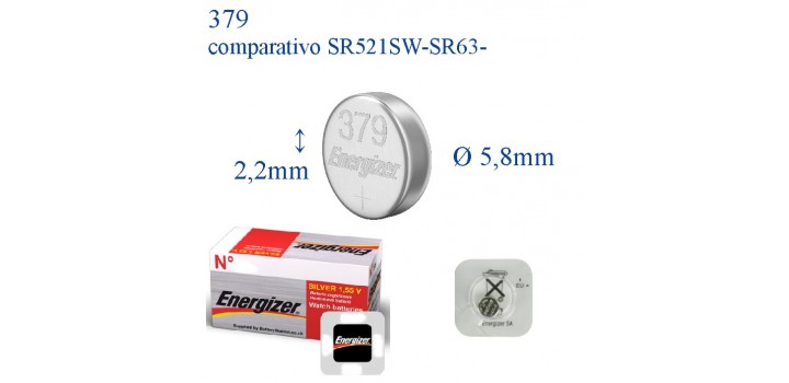 379 ossido argento 1.55v ENERGIZER SR521SW