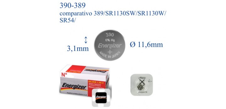 390/389 ossido argento 1.55v ENERGIZER