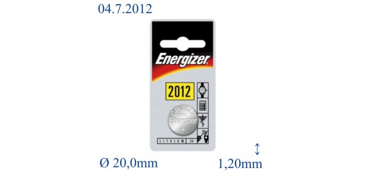 CR2012 B1 LITIO 3V ENERGIZER