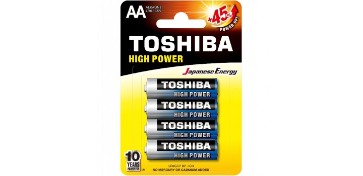AA B4 STILO ALKALINA HIGH POWER TOSHIBA