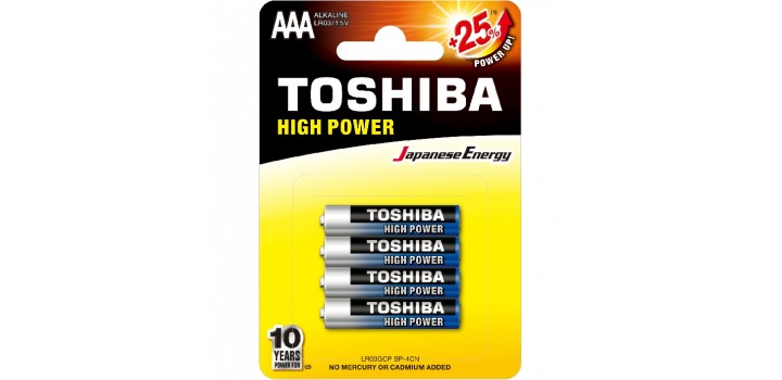 AAA B4 MINISTILO ALKALINA HIGH POWER TOSHIBA