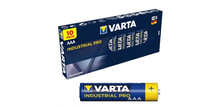 10 MINISTILO AAA 4003 LR03 1,5V INDUSTRIAL VARTA BOX