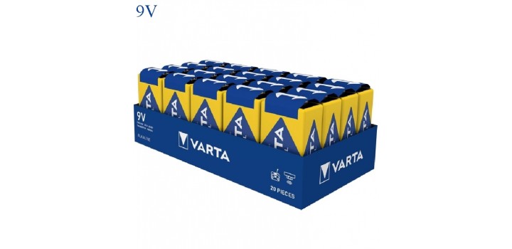 20 9V TRANSISTOR LR61 9V INDUSTRIAL VARTA BOX