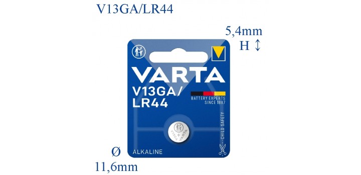 V13GA/LR44 B1 1.5V ALKALINE VARTA (LR44-AG13-V13GA-4276)
