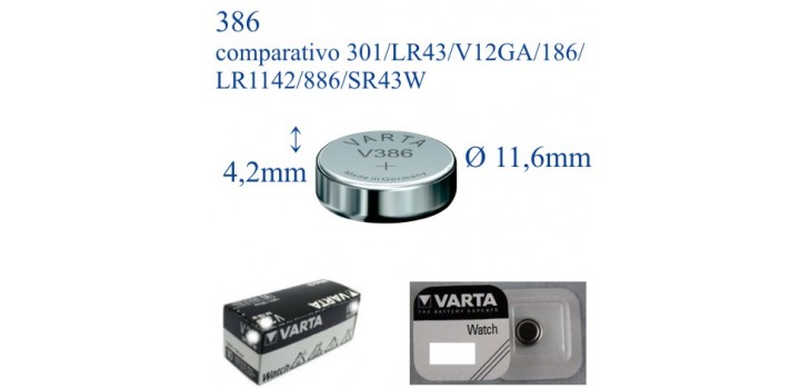 V386 ossido argento HD 1.55v VARTA