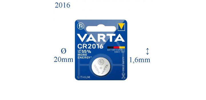 CR2016 B1 3V LITIO VARTA