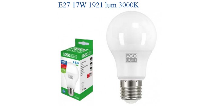 ECOLIGHT LED GOCCIA E27 17W>120W 3000K CALDA 1921lm