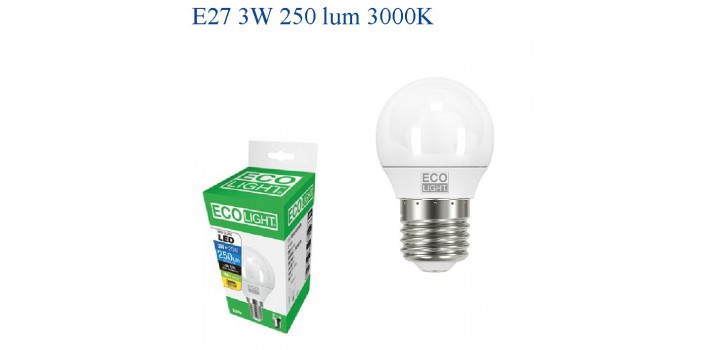 ECOLIGHT LED GOCCIA MINI E27 3W>25W 3000K CALDA 250lm