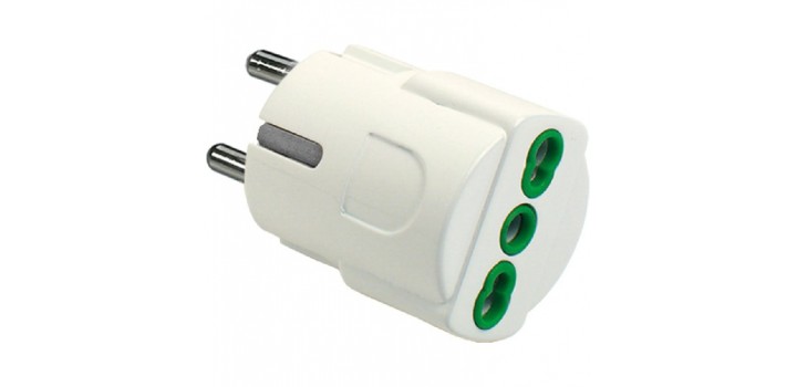 ADATTATORE da Presa F Bivalente a Spina M Schuko