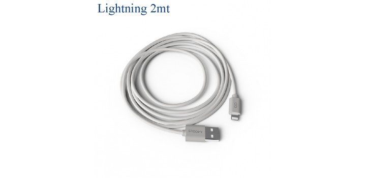 CAVO DA USB A LIGHTNING A PPLE GREY 2A 2mt  PVC E7,99