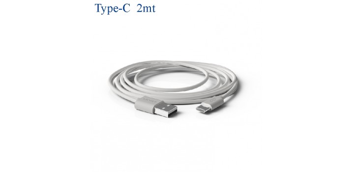 CAVO DA USB A TYPE-C BIANCO 2A 2mt PVC GROOVY E7,99