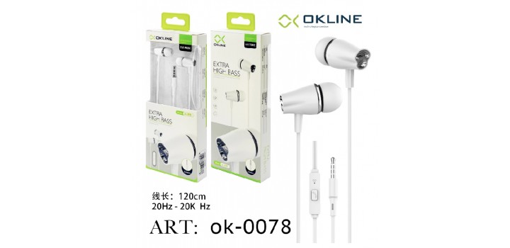 AURICOLARI CON MICROFONO JACK 3.5mm BIANCO