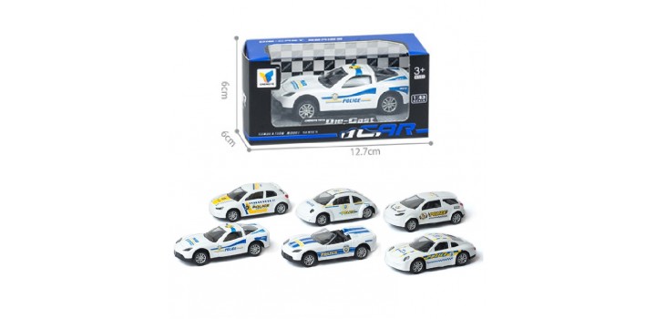 1 MACCHININA POLICE CAR RETROCARICA 1:43 ASS.