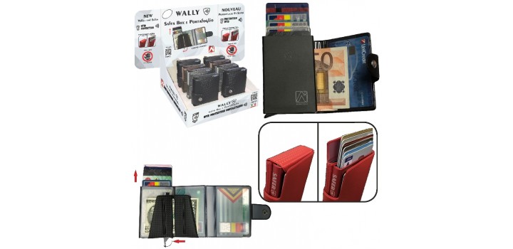 1 PORTA DOCUMENTI/CARD WALLY CARBON RFID 4c.