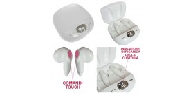 AURICOLARE BLUETOOTH TOUCH BIANCO + MICROFONO WIRELESS G60