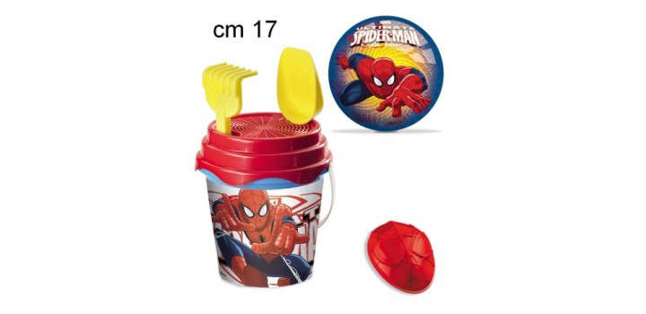 SECCHIELLO COMPLETO °17cm SPIDERMAN C/PALLA ®