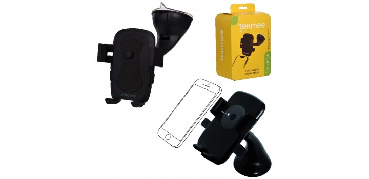 SUPPORTO AUTO VENTOSA xSMARTPHONE NERO TEKMEE