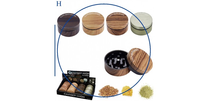 1 GRINDER PVC CHAMP-HIGH SIMIL LEGNO 2sc. °5,5xH3cm