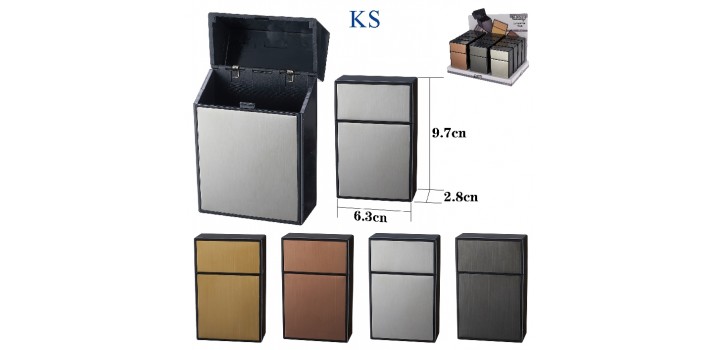 1 PORTA/COPRI PACCHETTOxSIGARETTE 85MM PVC METAL 4c.