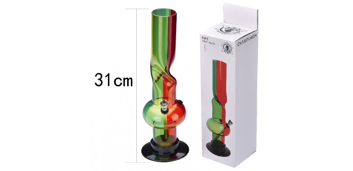 NARGHILE CHAMP ACRILICO 31cm RASTA