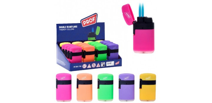 20 ACCENDINI PROF DOPPIO JET BLU FLAME TRENDY COLORS
