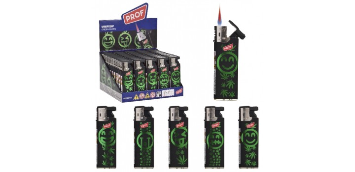 50 ACCENDINI PROF MAXI TURBO RIC.BLACK GREEN FACE