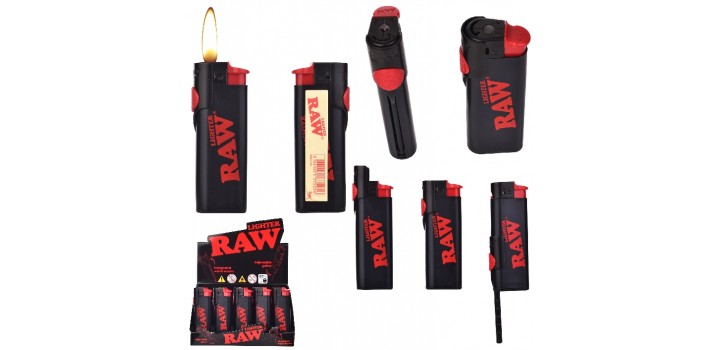 30 ACCENDINI RAW PIEZO RICAR.CON COPERTURA E CUCCHIAIO