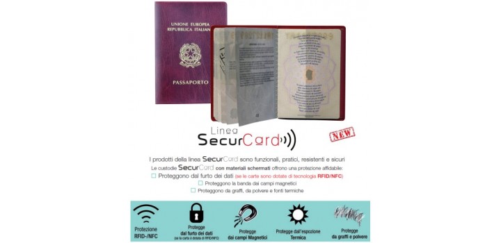 1 PORTA SECURCARD RFID/NFC PASSAPORTO PROMETEO