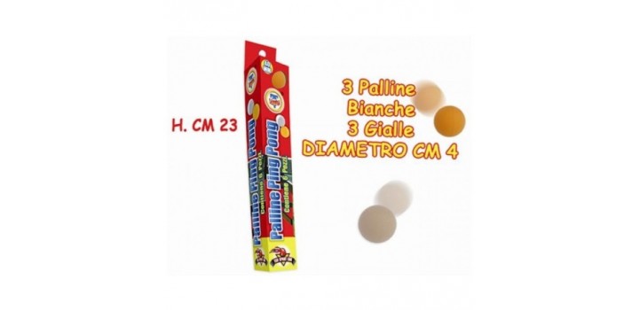 TUBO 6 PALLINE BIANCHE/ARANCIO PING PONG ®