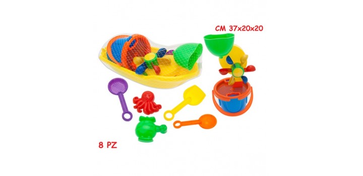 SET SPIAGGIA BARCA+SECCHIELLO 8pz ®