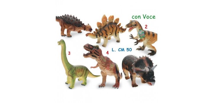 DINOSAURO MORBIDO C/VOCE 50cm