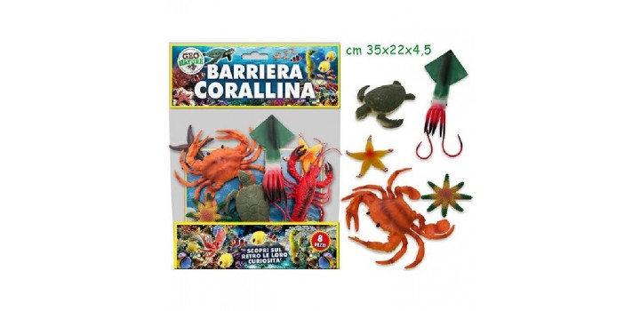 ANIMALI MARE BARRIERA CORALLINA 8pz BUSTA C/POSTER