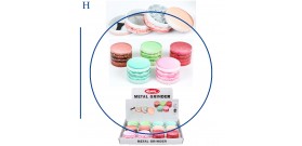 1 GRINDER METALLO TONDO 3D MACARONS 4sc.°5x3,7cm ATOMIC