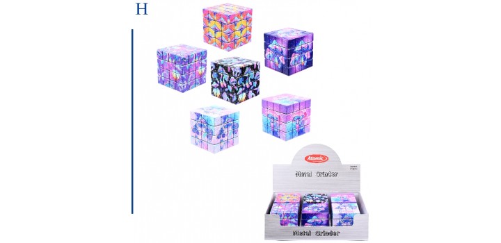 1 GRINDER METALLO CUBO FUNGHI 6c.4sc.4,5cm ATOMIC