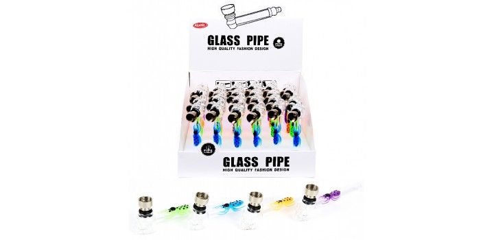 1 PIPA PIPETTA VETRO L10xF°2xH5cm 4c.RAGNO ATOMIC