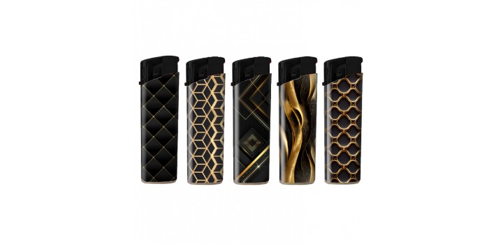 50 ACCENDINI ATOMIC MAXI F11 PIEZO RICAR.TOUCH BLACK ELEGANS