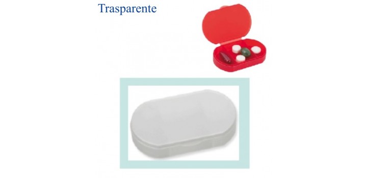 PORTAPILLOLE TASCA OVALE PLASTICA 3 TRASPARENTE