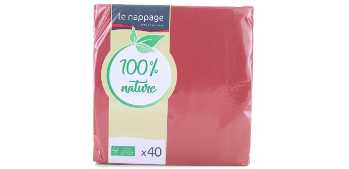 LE NAPPAGE TOVAGLIOLI 38x38cm 2veli 40pz BORDEAUX