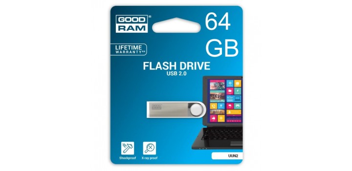 USB 2.0 FLASH DRIVE 64GB SILVER GOODRAM©©