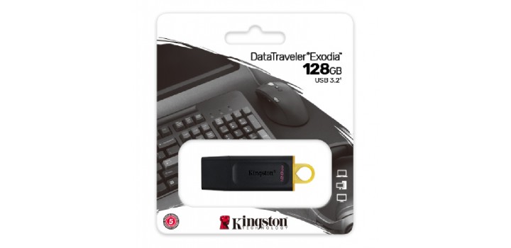 PENDRIVE USB 3.2 DATATRAVELER EXODIA 128GB KINGSTON