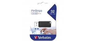 CHIAVETTA USB 2.0/3.0 VERBATIM PINSTRIPE 32GB TSI