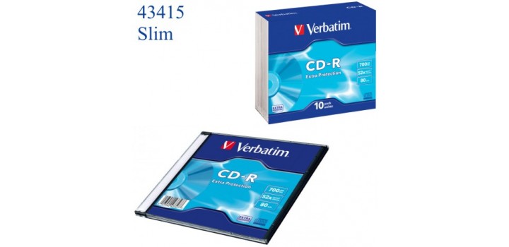 10 CD-R VERBATIM 700MB 52x SLIM TSI