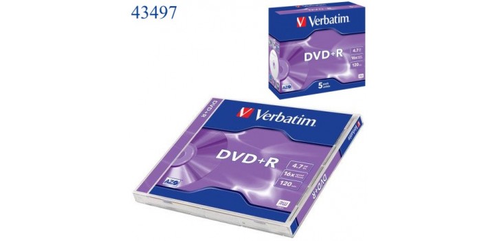 1 DVD+R VERBATIM 4.7GB 16x 43497/6
