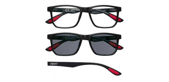 OCCHIALE DA LETTURA FOTOCROMATICO ZIPPO NERO +2.50