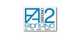 BLOCCO FABRIANO F2 LISCIO 24x33mm 110gr 20fg